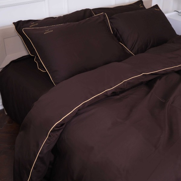 Фото - Комплект постельного белья MirSon King Size 0211 Cacao Corner Сатин 220х240 см (2200008712518)